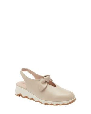 Wonders Knotted Wedge Slingback Pump - White