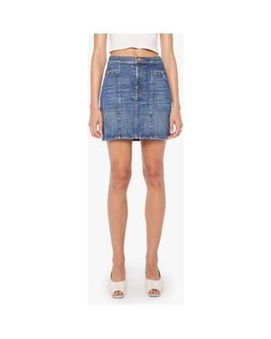 Mother The Riveter Denim Miniskirt - Blue