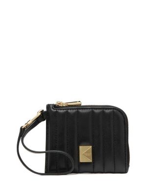 Kate Spade Deco Quilted Leather Card Case - Black
