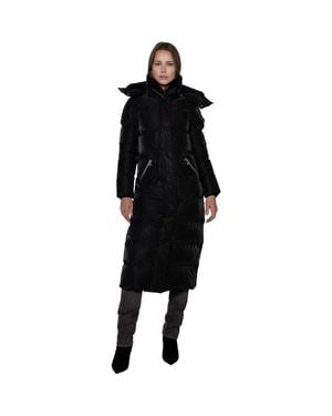 Woodpecker Bird Of Paradise Quilted Coat - Black