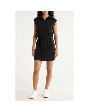 Spanx Airpique Half Zip Modal Blend Dress - Black
