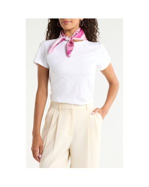 Nordstrom Print Silk Square Scarf - White