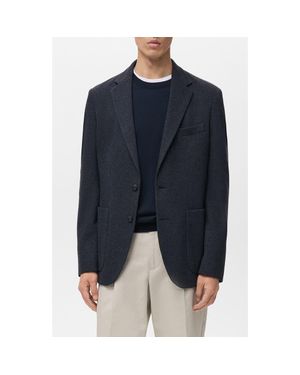 Mango Slim Fit Blazer - Blue