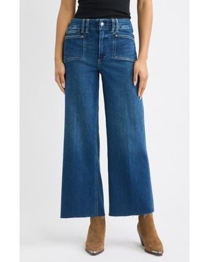 PAIGE Anessa Raw Hem Jeans - Blue