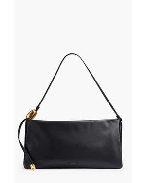 Donna Karan Velvet Large Shoulder Bag - Black