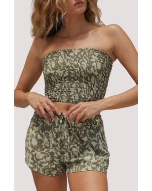 Stone Fox Strapless Tube Top - Green