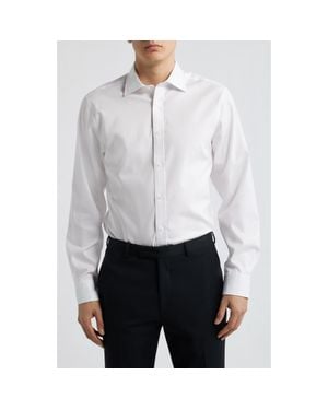 Hickey Freeman Modern Fit Pima Cotton Dress Shirt - White