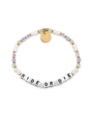 Little Words Project Ride Or Die Beaded Stretch Bracelet - Metallic