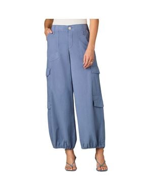 Wit & Wisdom Skyrise High Waist Wide Leg Utility Pants - Blue