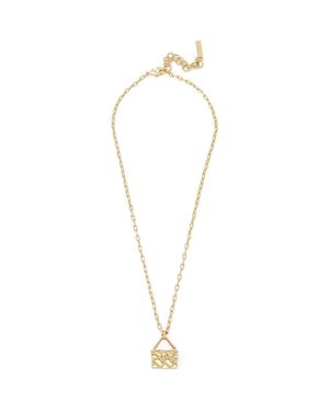 Kurt Geiger Quilt Kensington Bag Pendant Necklace - Metallic
