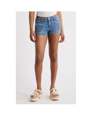 PTCL Marina Woven Pocket Denim Shorts - Blue