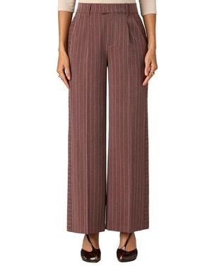Wit & Wisdom Skyrise Pleated Wide Leg Pants - Brown