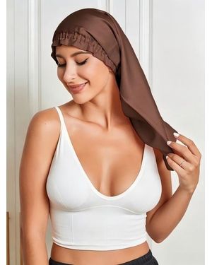 SILKSILKY Elegant Long Pure Silk Bonnet - White