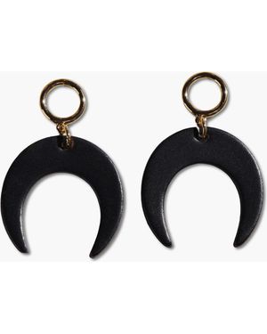 Nickel & Suede Cece Earrings - Black