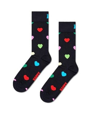 Happy Socks Heart Crew Socks - Blue