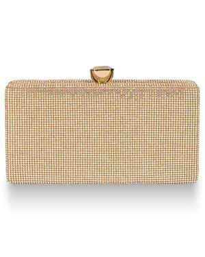 Whiting & Davis Olivia Crystal Top Minaudiere - Metallic