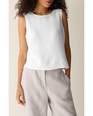 Eileen Fisher Organic Linen Shell - Brown
