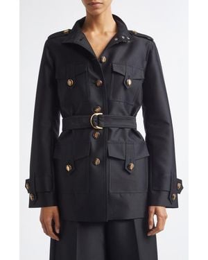 Zimmermann Valiant Wool & Silk Utility Jacket - Black
