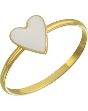 Bony Levy 14K Stacking Heart Ring - Metallic