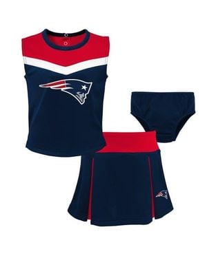 Outerstuff Girls Toddler New England Patriots Spirit Cheer Three-Piece Cheerleader Set - Blue