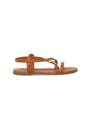Menina Step Vera Flat Sandal - Brown