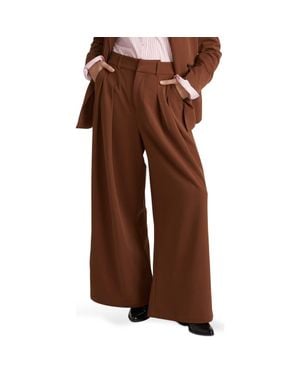 UNIVERSAL STANDARD All Day Palais Wide Leg Pants - Brown