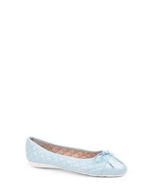 Paul Mayer Best Cap Toe Quilted Ballet Flat - White