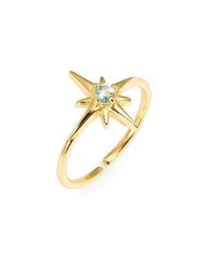 Kiara by Ki-Ele Asprey Quartz Star Ring - Metallic