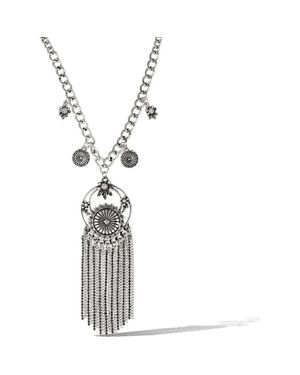Jessica Simpson Tassel Statement Necklace - White