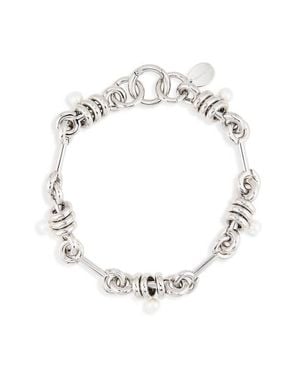 Simone Rocha Stacked Link Faux Pearl Chain Necklace - Multicolor
