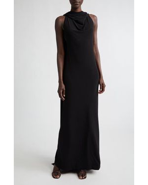 Brandon Maxwell The Presley Mantle Gown - Black