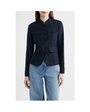 Rag & Bone Mercer Lyocell & Linen Blazer - Blue