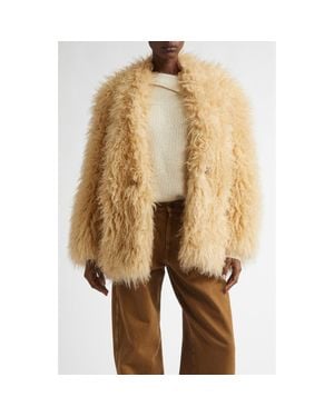 Isabel Marant Mylae Faux Fur Coat - Natural