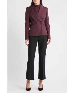 BOSS Jiamia Virgin Wool Double Breasted Blazer - Red