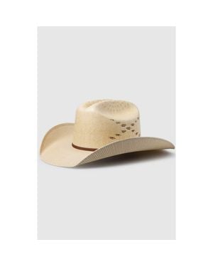 Manuela Mirage Bangora Western Hat - White