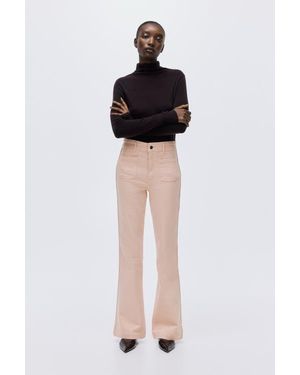 H&M Flared High Jeans - Pink