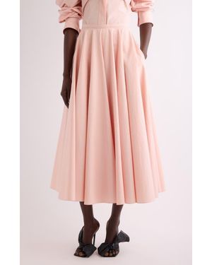 Givenchy Cotton Poplin Circle Midi Skirt - Pink