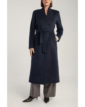 1982 Cashmere Belted Long Coat - Blue