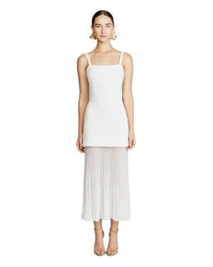 AMUR Vienna Mix Media Knit Dress - Green