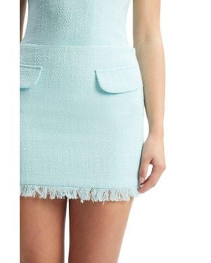 Bardot Cece Bouclé Miniskirt - Blue