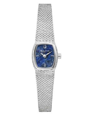 Bulova Goddess Of Time Sodalite Mesh Strap Tonneau Watch, 17Mm - Blue