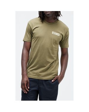 Stance Saddleback Logo Cotton Graphic T-Shirt - Green