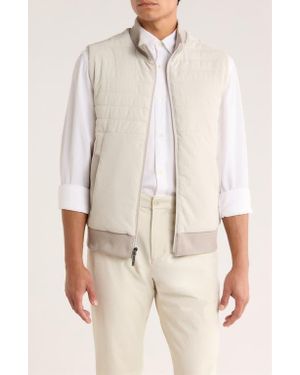 Robert Barakett Fremantle Quilted Corduroy Vest - White