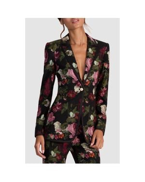 Alice + Olivia Breann Floral Fitted Blazer - Black