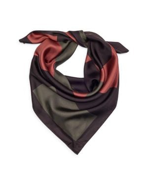Nordstrom Printed Square Silk Scarf - Black