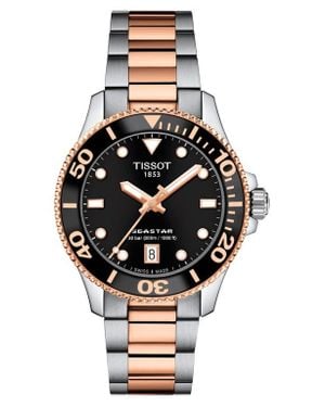 Tissot Seastar 1000 Two-Tone Bracelet Watch, 36Mm - Black