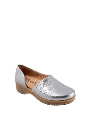 Softwalk Addie Half D'Orsay Platform Clog - White