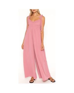 Petal & Pup Andie Tie Jumpsuit - Pink