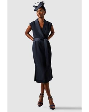 Coast Tux Satin Midi Dress - Blue