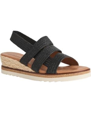 Andre Assous Noma Woven Wedge Sandal - Black